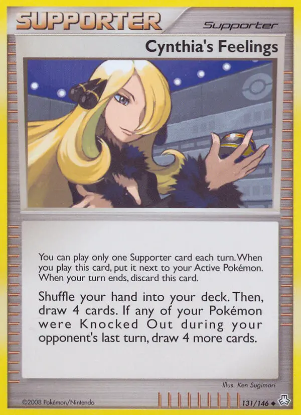 Cynthia's Feelings Uncommon Pokemon card #131 from Legends Awakened