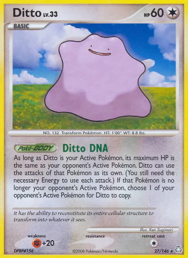 Ditto Rare Pokemon card #27 from Legends Awakened
