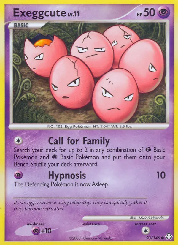 Exeggcute Common Pokemon card #93 from Legends Awakened