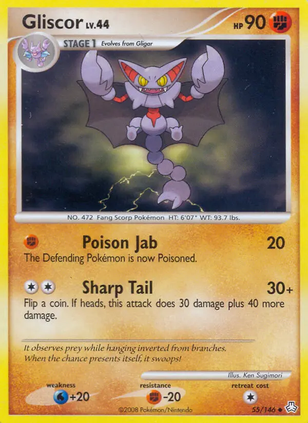Gliscor Uncommon Pokemon card #55 from Legends Awakened