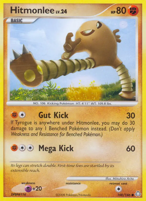 Hitmonlee Common Pokemon card #100 from Legends Awakened