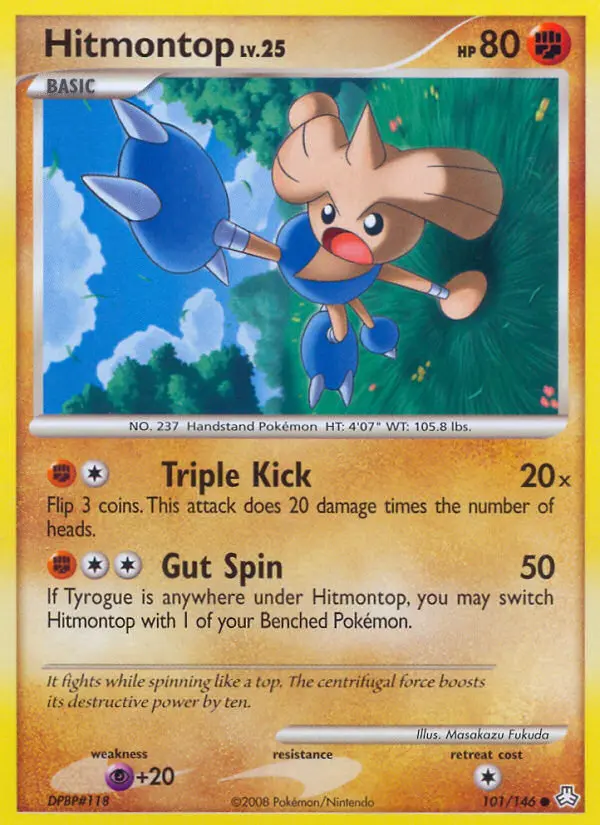 Hitmontop Common Pokemon card #101 from Legends Awakened