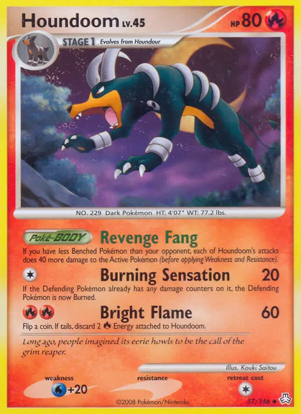 Houndoom Uncommon Pokemon card #57 from Legends Awakened