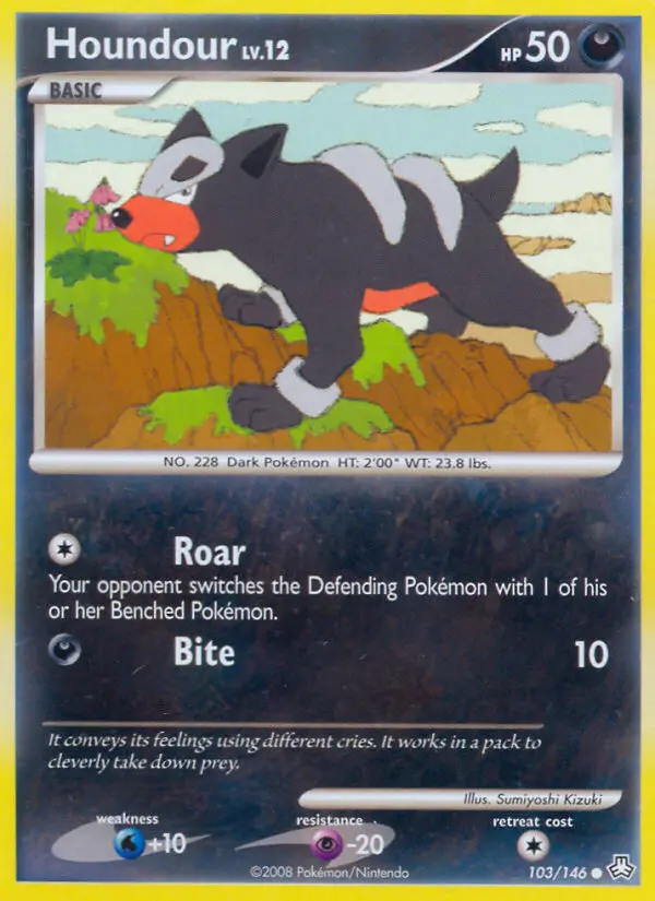 Houndour Common Pokemon card #103 from Legends Awakened