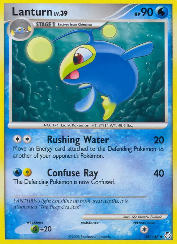 Lanturn Uncommon Pokemon card #58 from Legends Awakened