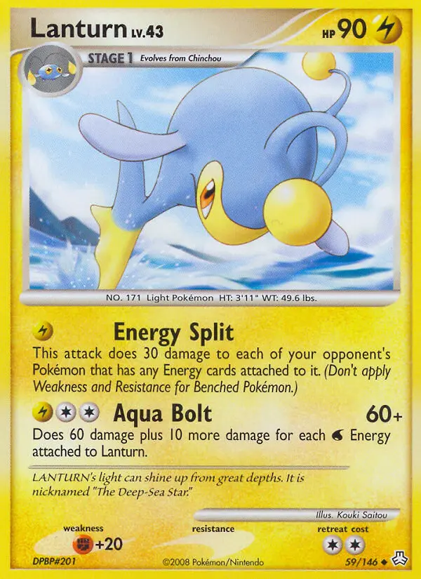 Lanturn Uncommon Pokemon card #59 from Legends Awakened