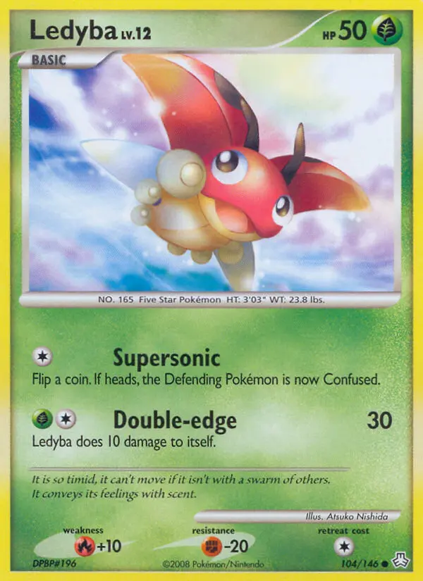 Ledyba Common Pokemon card #104 from Legends Awakened