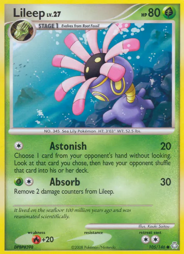 Lileep Common Pokemon card #105 from Legends Awakened