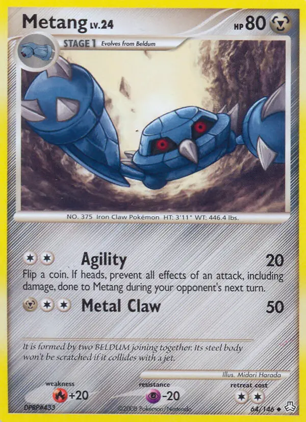 Metang Uncommon Pokemon card #64 from Legends Awakened