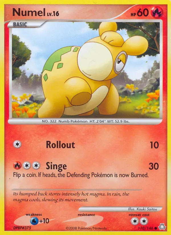 Numel Common Pokemon card #110 from Legends Awakened
