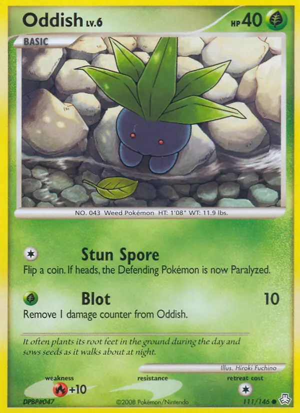Oddish Common Pokemon card #111 from Legends Awakened