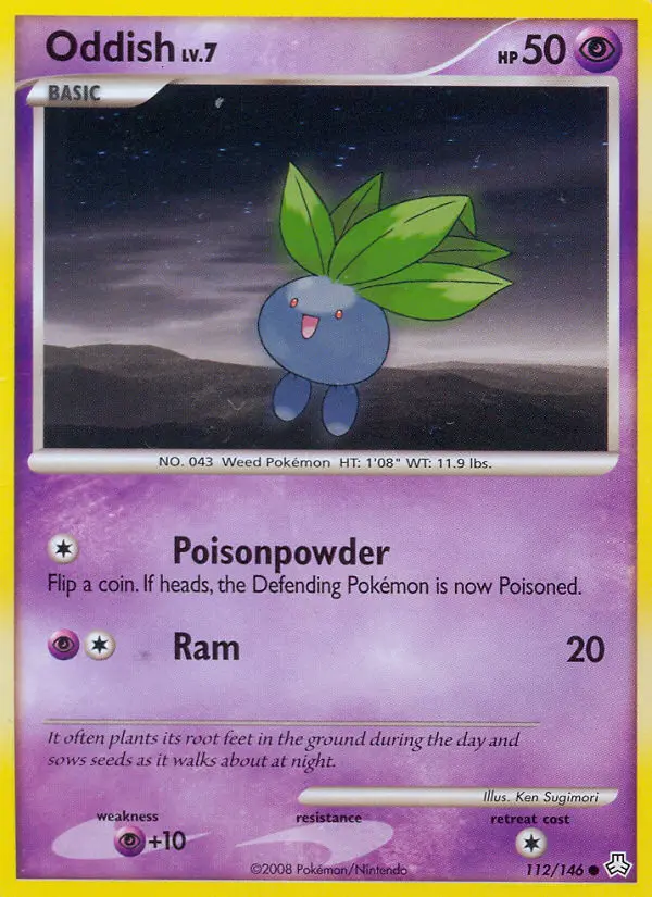Oddish Common Pokemon card #112 from Legends Awakened