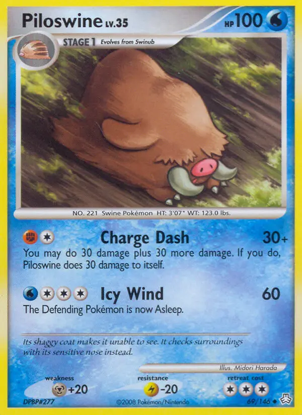 Piloswine Uncommon Pokemon card #69 from Legends Awakened