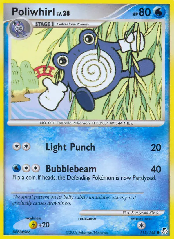 Poliwhirl Common Pokemon card #115 from Legends Awakened