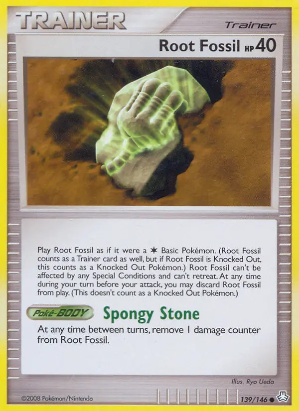 Root Fossil Common Pokemon card #139 from Legends Awakened