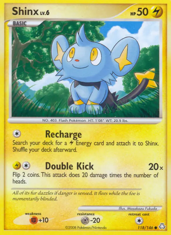Shinx Common Pokemon card #118 from Legends Awakened