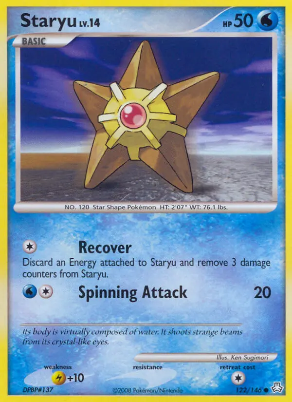 Staryu Common Pokemon card #122 from Legends Awakened