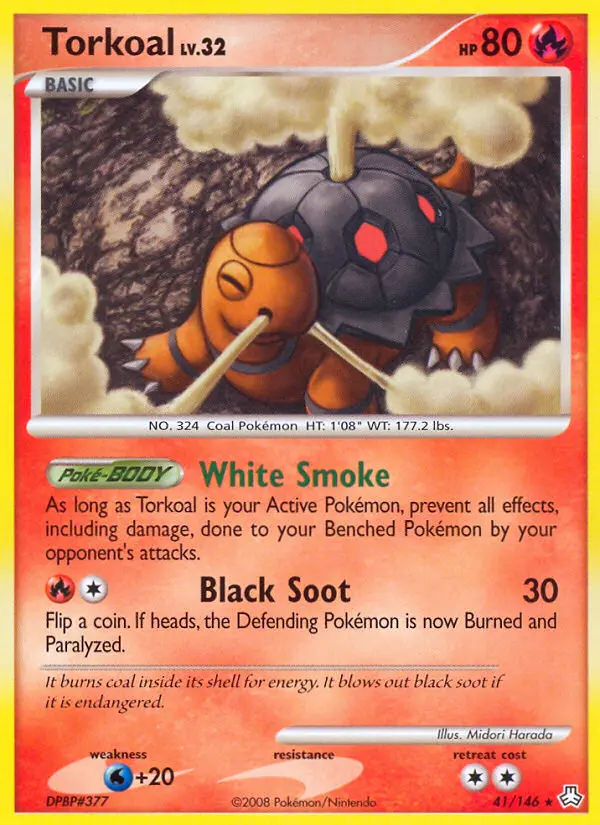 Torkoal Rare Pokemon card #41 from Legends Awakened
