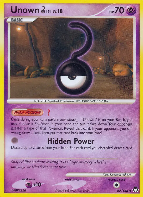Unown ? Uncommon Pokemon card #82 from Legends Awakened