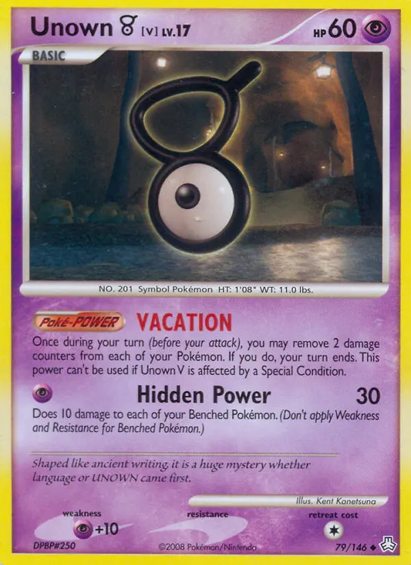 Unown V Uncommon Pokemon card #79 from Legends Awakened