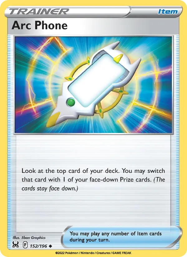 Arc Phone Uncommon Pokemon card #152 from Lost Origin
