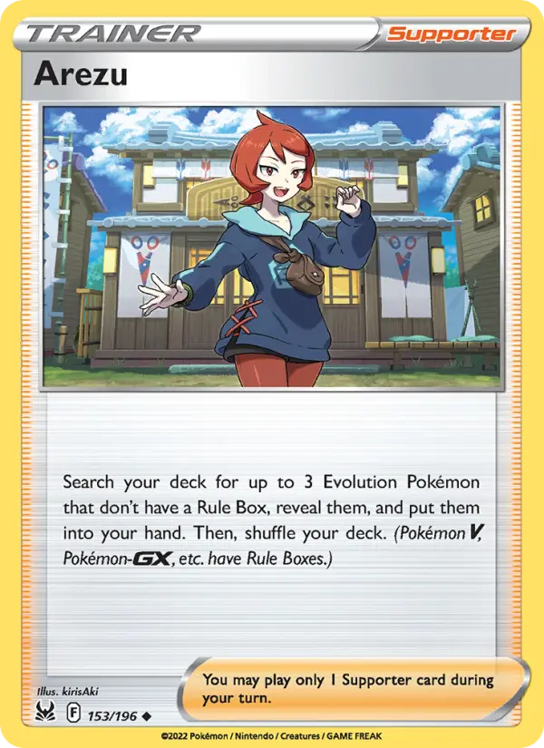 Arezu Uncommon Pokemon card #153 from Lost Origin