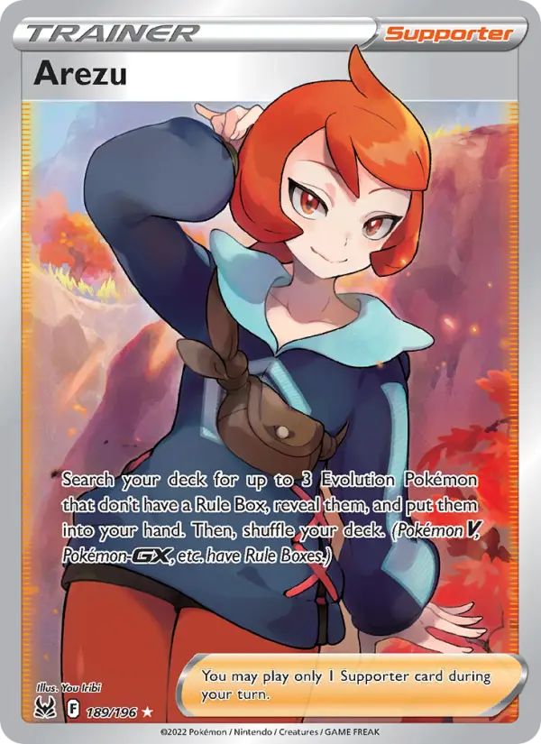 Arezu Ultra Rare Pokemon card #189 from Lost Origin