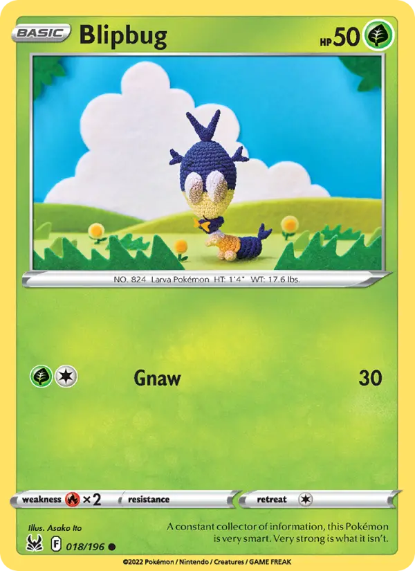 Blipbug Common Pokemon card #018 from Lost Origin
