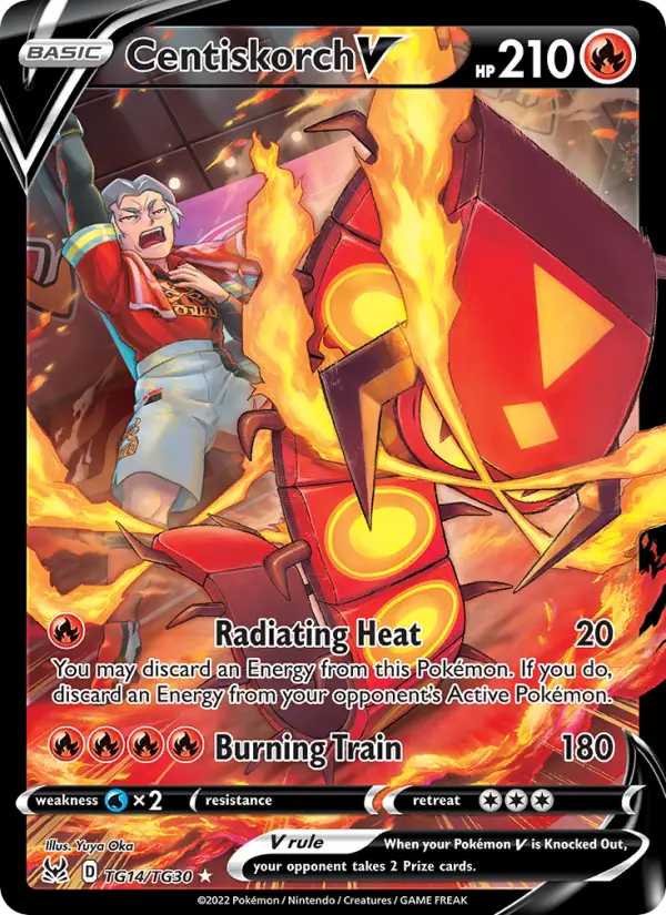 Centiskorch V Ultra Rare Pokemon card #TG14 from Lost Origin