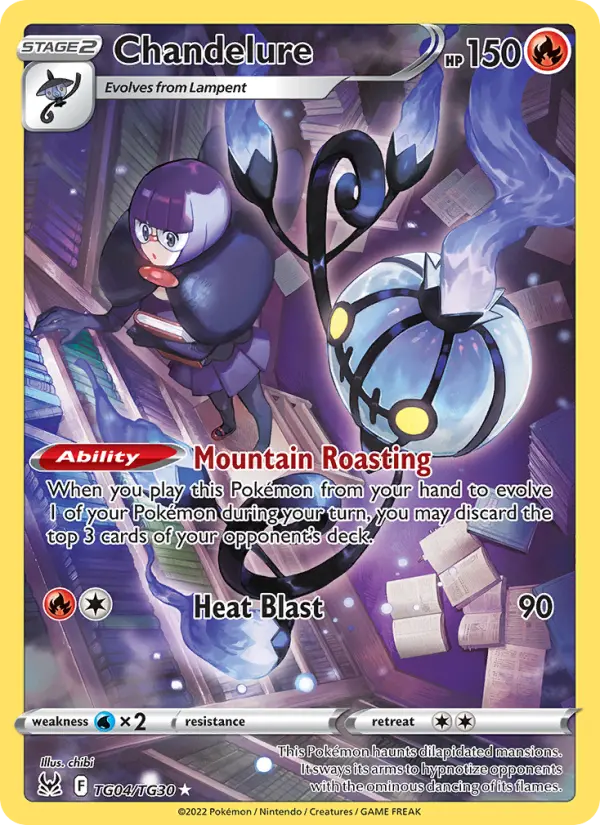 Chandelure Rare Pokemon card #TG04 from Lost Origin
