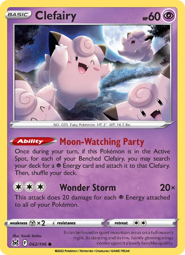 Clefairy Common Pokemon card #062 from Lost Origin