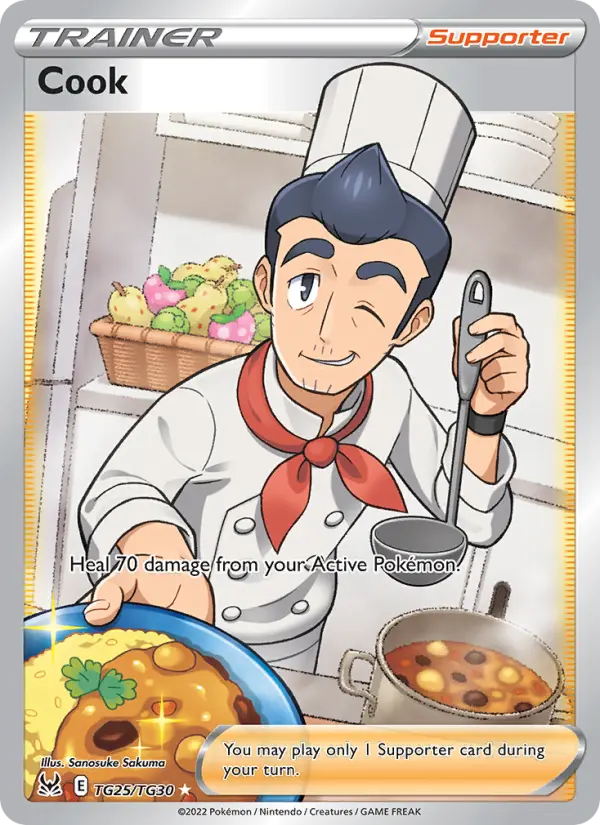 Cook Ultra Rare Pokemon card #TG25 from Lost Origin