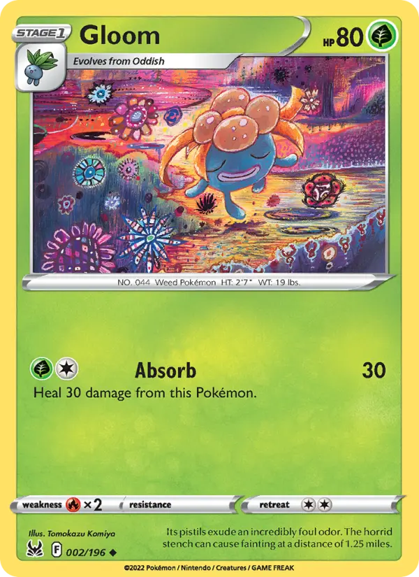 Gloom Uncommon Pokemon card #002 from Lost Origin