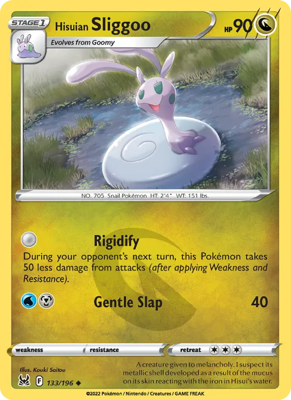 Hisuian Sliggoo Uncommon Pokemon card #133 from Lost Origin
