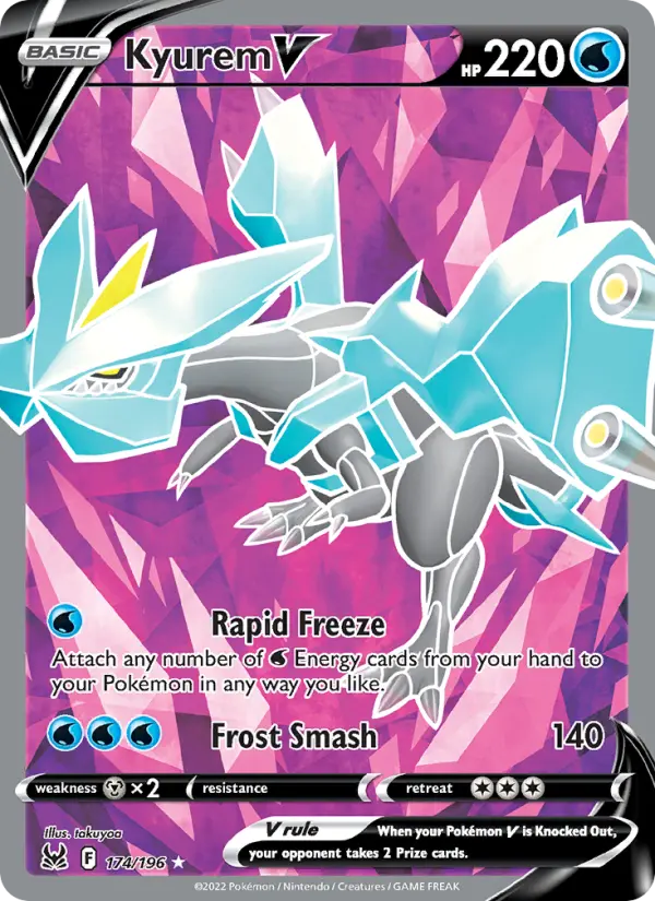 Kyurem V Ultra Rare Pokemon card #174 from Lost Origin