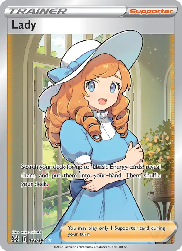 Lady Ultra Rare Pokemon card #193 from Lost Origin