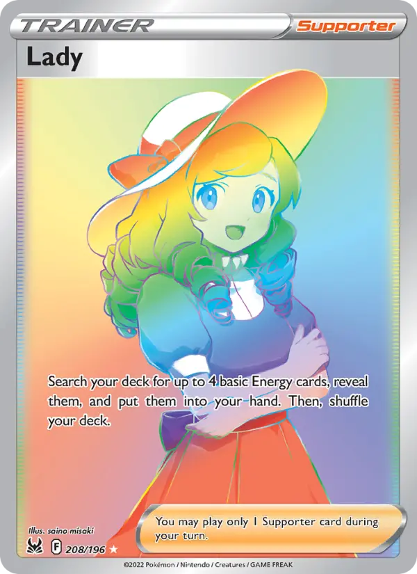 Lady Secret Rare Pokemon card #208 from Lost Origin