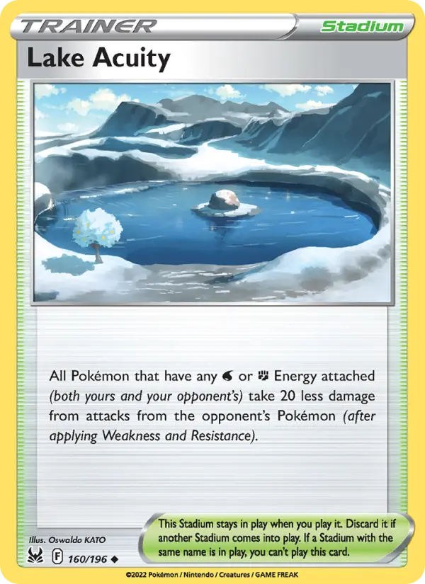 Lake Acuity Uncommon Pokemon card #160 from Lost Origin