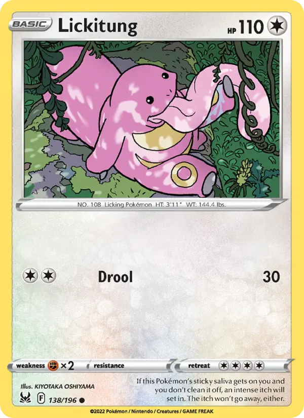Lickitung Common Pokemon card #138 from Lost Origin