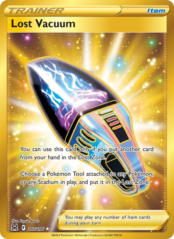 Lost Vacuum Secret Rare Pokemon card #217 from Lost Origin