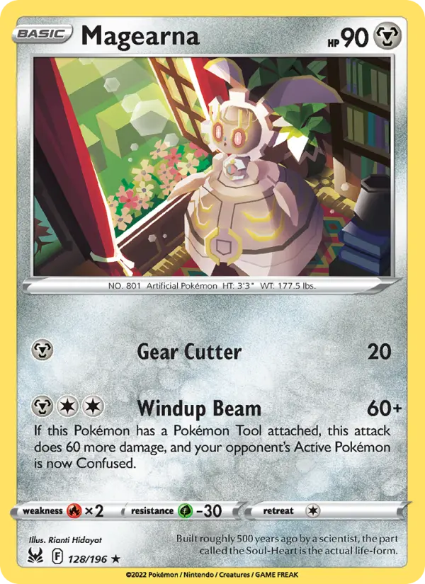 Magearna Rare Pokemon card #128 from Lost Origin