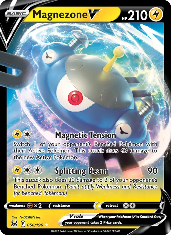 Magnezone V Holo Rare VMAX Pokemon card #056 from Lost Origin