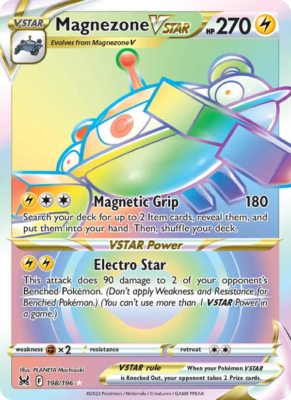 Magnezone VSTAR Secret Rare Pokemon card #198 from Lost Origin