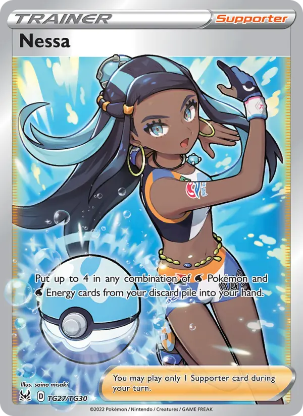 Nessa Ultra Rare Pokemon card #TG27 from Lost Origin