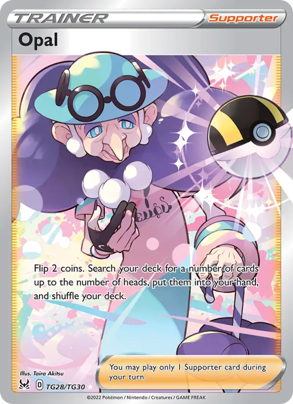 Opal Ultra Rare Pokemon card #TG28 from Lost Origin