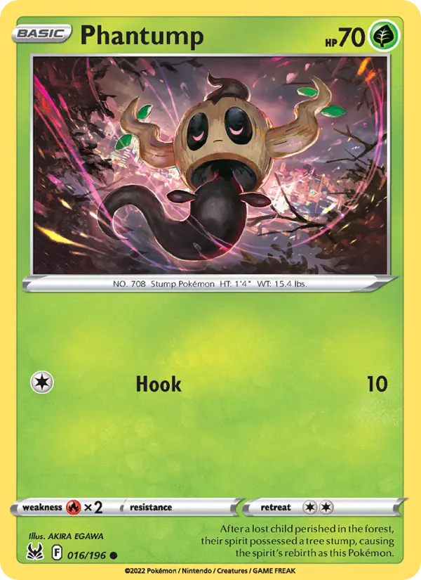 Phantump Common Pokemon card #016 from Lost Origin
