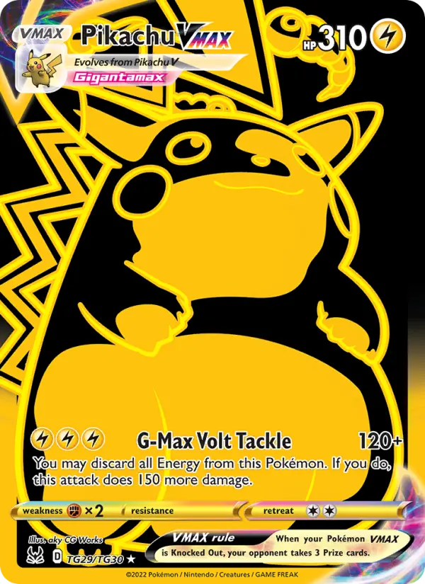 Pikachu VMAX Secret Rare Pokemon card #TG29 from Lost Origin