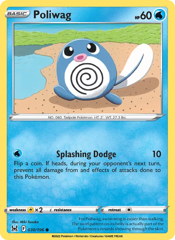 Poliwag Common Pokemon card #030 from Lost Origin