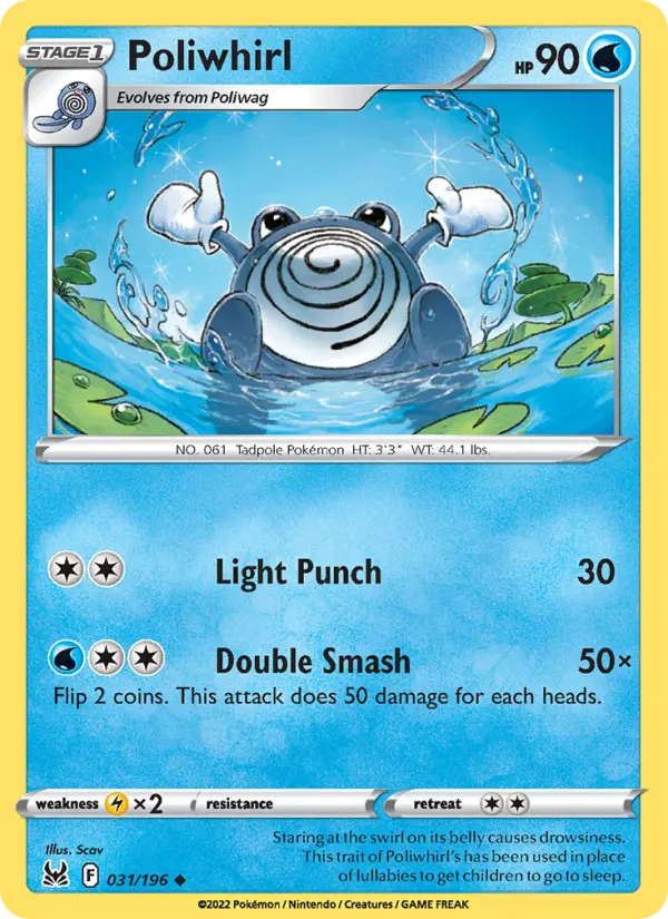 Poliwhirl Uncommon Pokemon card #031 from Lost Origin