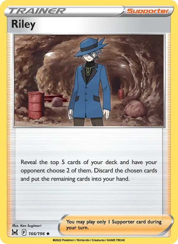 Riley Uncommon Pokemon card #166 from Lost Origin